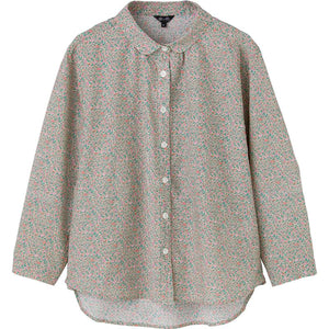 花柄プリントシャツブラウス ピンク M/L