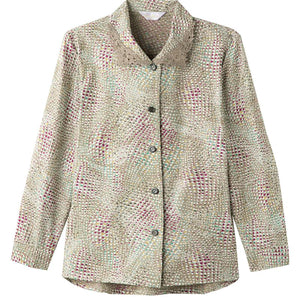 ワンタッチテープ後ろ長めブラウス ベージュ L