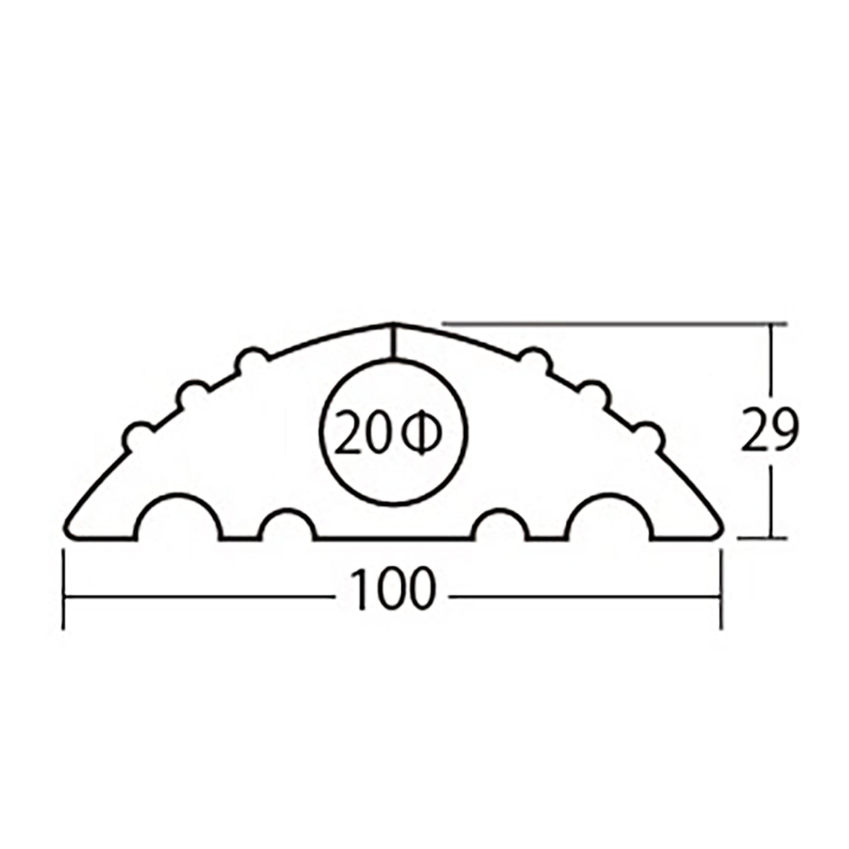 コードプロテクター 保護ゴム 20φ×10M