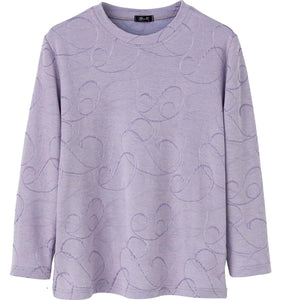 ジャカードTシャツ ラベンダー M~L/LL