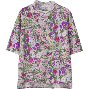6分袖後ろ長めメロウ衿Tシャツ グレー M~L