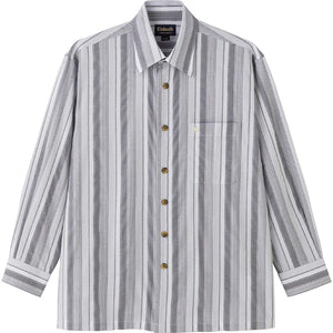 しじら袖丈ぴったりシャツ グレー M/L/LL
