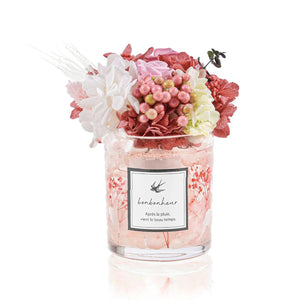 bonbonheur 透明感あふれるプリザーブドフラワーアレンジ 高級ギフトボックス入り シャンテピンク