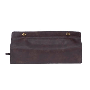ティッシュケース tente STUDY vintage DARK BROWN