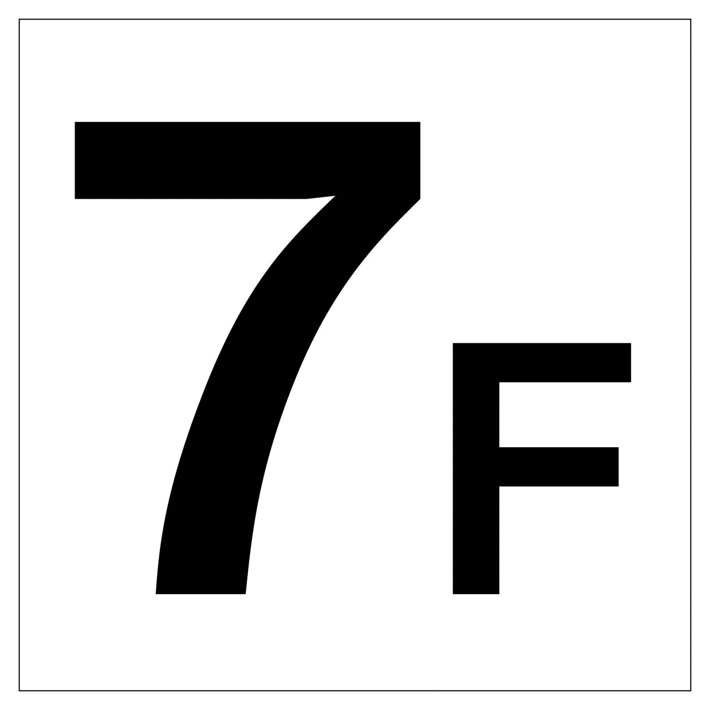 階数表示標識300角 7F