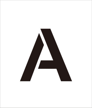 吹付けプレート ステンシル 文字高300 アルファベット A
