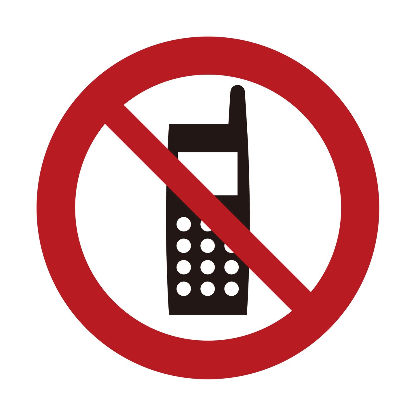 JIS禁止標識ピクトサインマグネットφ200 BAN-15M 携帯電話使用禁止