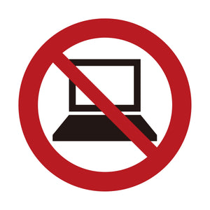 JIS禁止標識ピクトサインマグネットφ100 3枚セット BAN-16M 電子機器使用禁止