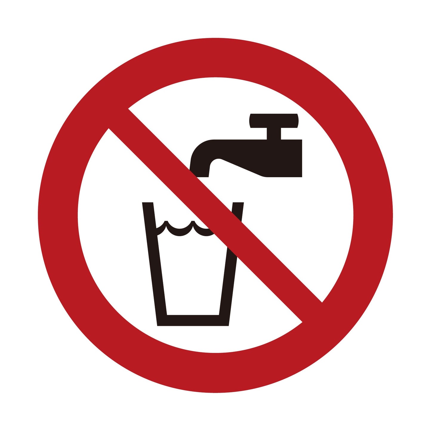 JIS禁止標識ピクトサインマグネットφ200 BAN-19M 飲用不可