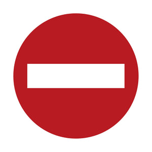 JIS禁止標識ピクトサインマグネットφ50 5枚セット BAN-22M 進入禁止