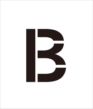 吹付けプレート ステンシル 文字高100 アルファベット B