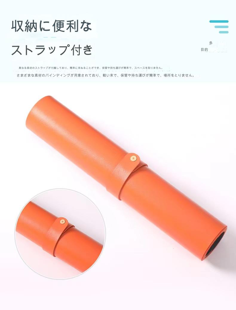 フェイクレザーデスクマット80×40㎝ピンク+ミント D8040P1