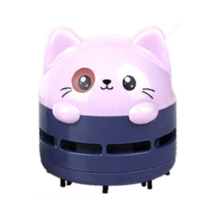 アニマル卓上掃除機 パープル ブチネコ DM-2A(PL)