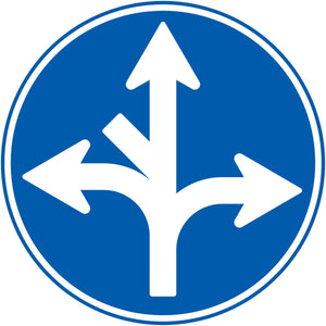 規制標識 E311-E 指定方向外進行禁止 エコボードφ400