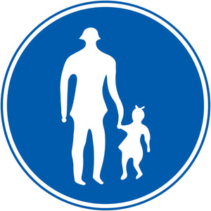 規制標識 E325-4 歩行者専用 エコボードφ400