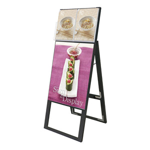 ブラックカタログケーススタンド看板 片面 ポスター下 A2 BKCSKD-A2K