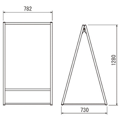 アルモード ポスタースタンド2813 B1 両面 シルバー