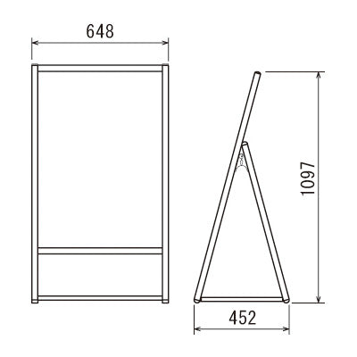 アルモード ポスタースタンド2812 A1 片面 ブラック