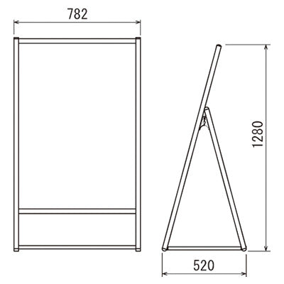 アルモード ポスタースタンド2812 B1 片面 ブラック