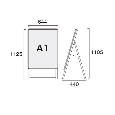 PGSK-A1KS-G シルバー A1片面 屋外用