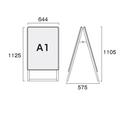 PGSK-A1RS-G シルバー A1両面 屋外用
