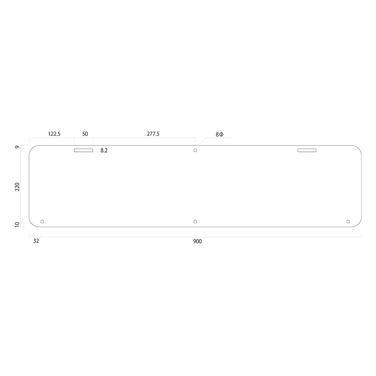 吊り下げ標識 作業半径内 立入禁止 W900×220