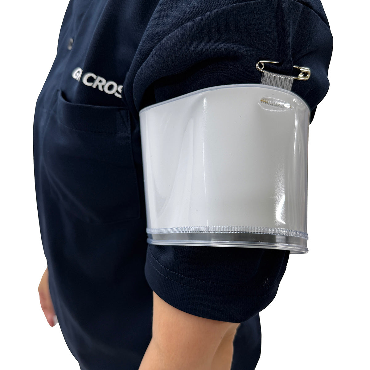 差込式ポケット腕章 白色