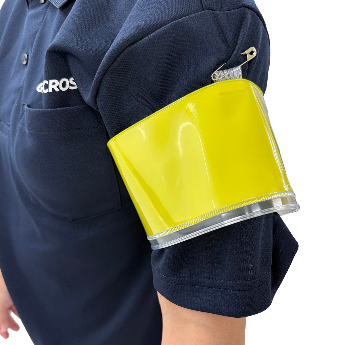 差込式ポケット腕章 黄色