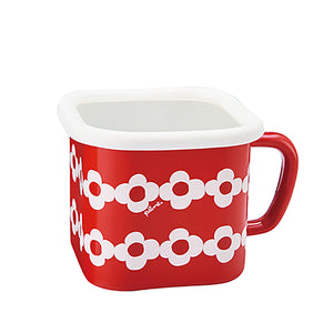 Plune. ホーローマルチスクエアポット RD OHANA