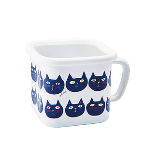 Plune. ホーローマルチスクエアポット WT ミミココモモ