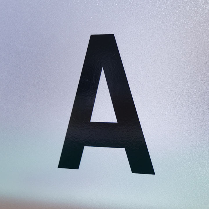 カッティングステッカー 数字0 文字高100mm 黒