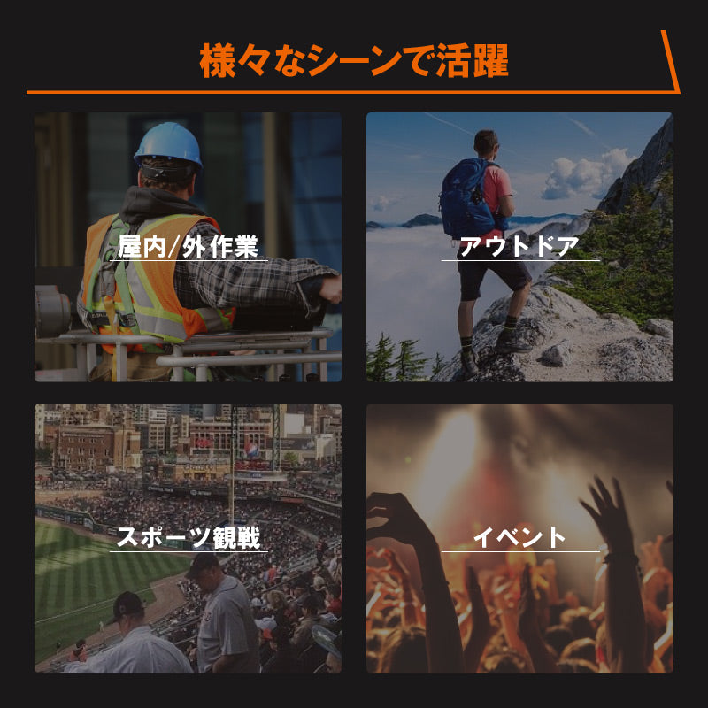 多機能ベルトファン 空調ファン 3段階調節 バッテリー6000mAh(オレンジ)