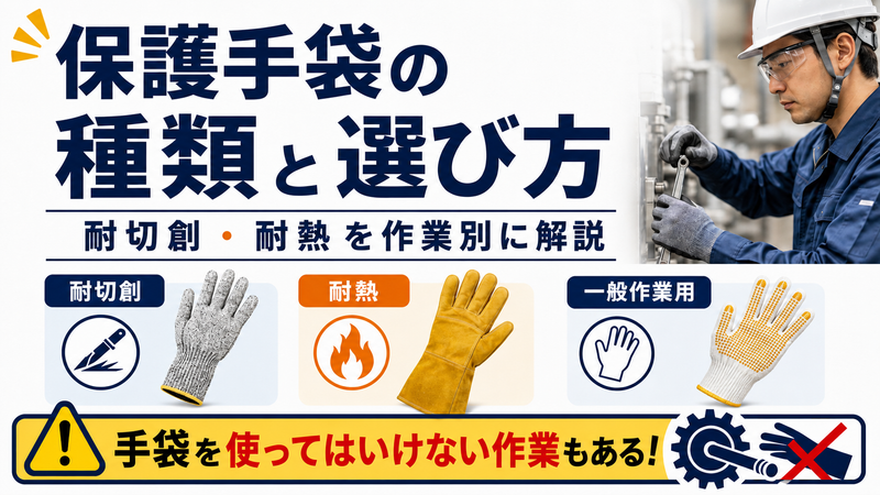 保護手袋の種類と選び方｜耐切創・耐熱など、作業別に解説