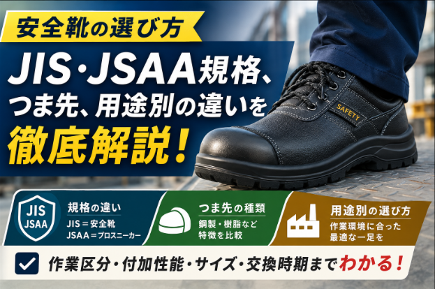 安全靴の選び方｜JIS・JSAA規格、つま先、用途別の違いを徹底解説