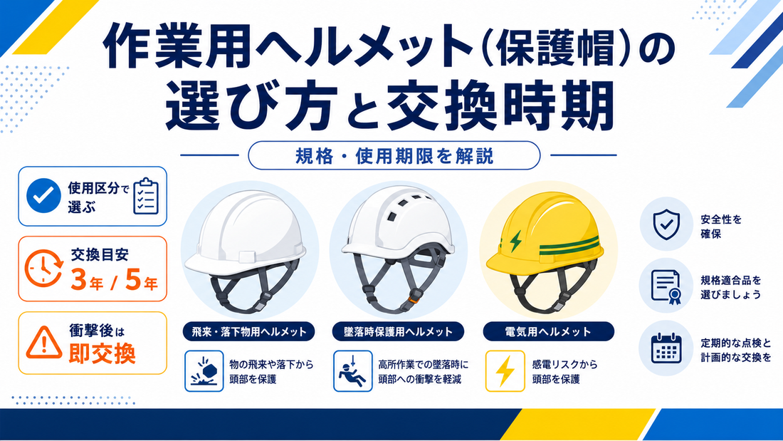 作業用ヘルメット（保護帽）の選び方と交換時期｜規格・使用期限を解説