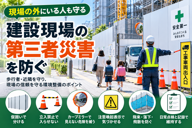 工事現場のミラー・仮囲い・立入禁止対策｜第三者災害を防ぐ環境整備