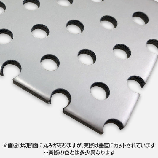 アルミ複合板　カラーエースパンチング　マットシルバー　Ｃ２１１ＦＦ　３ｍｍ　１０００×２０００　５φ１０Ｐ　６枚セット