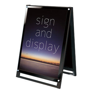 ブラックポスター用スタンド看板マグネジ　Ａ１　ロー　両面　ブラック　ＢＰＳＳＫＭＮ－Ａ１ＬＲＢ