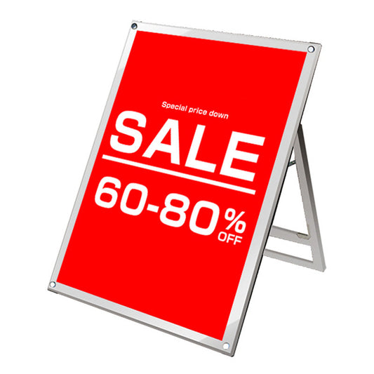 ポスター用スタンド看板マグネジ　Ｂ１　ロー　片面　ホワイト　ＰＳＳＫＭＮ－Ｂ１ＬＫＷ