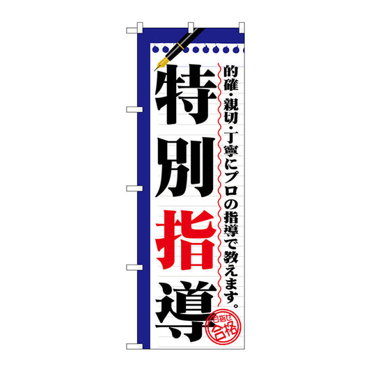 のぼり旗　特別指導　Ｎｏ．ＧＮＢ－１５６０　Ｗ６００×Ｈ１８００