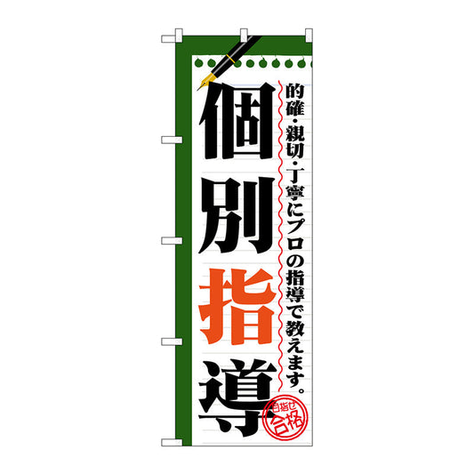 のぼり旗　個別指導　Ｎｏ．ＧＮＢ－１５６１　Ｗ６００×Ｈ１８００