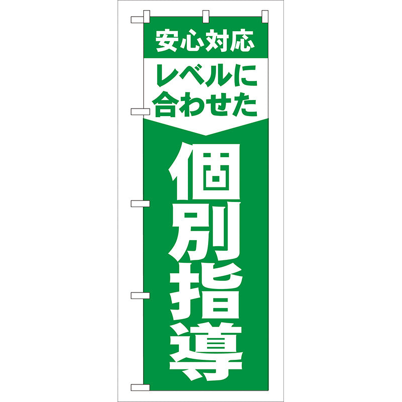 のぼり旗　レベルに合わせた個別指導　Ｎｏ．ＧＮＢ－６１　Ｗ６００×Ｈ１８００