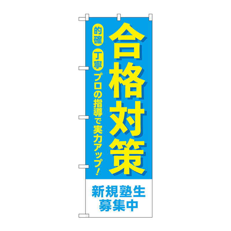 のぼり旗　合格対策新規塾生募集　Ｎｏ．ＧＮＢ－４２６９　Ｗ６００×Ｈ１８００