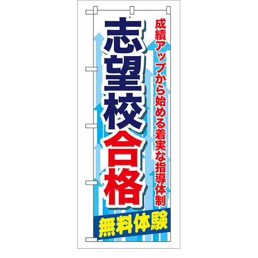 のぼり旗　志望校合格　Ｎｏ．ＧＮＢ－６８　Ｗ６００×Ｈ１８００