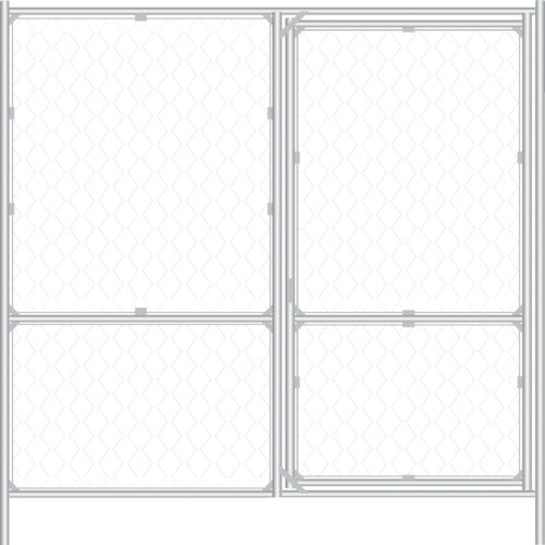 【レンタル】扉付メッキオールネットフェンス１８００×１８００