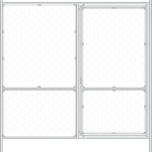 【レンタル】扉付メッキオールネットフェンス１８００×１８００