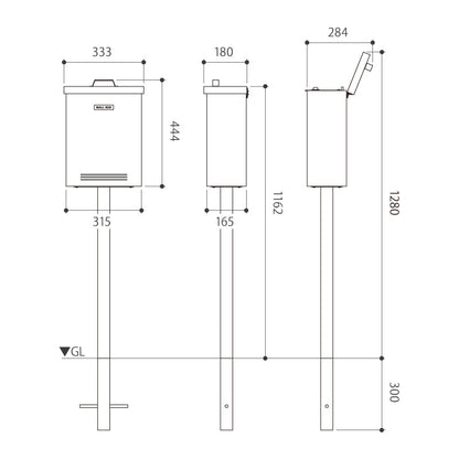 かもんポスト　ＢＡＫＵ（バク）　サンイエローＢＡＫ－ＳＹ