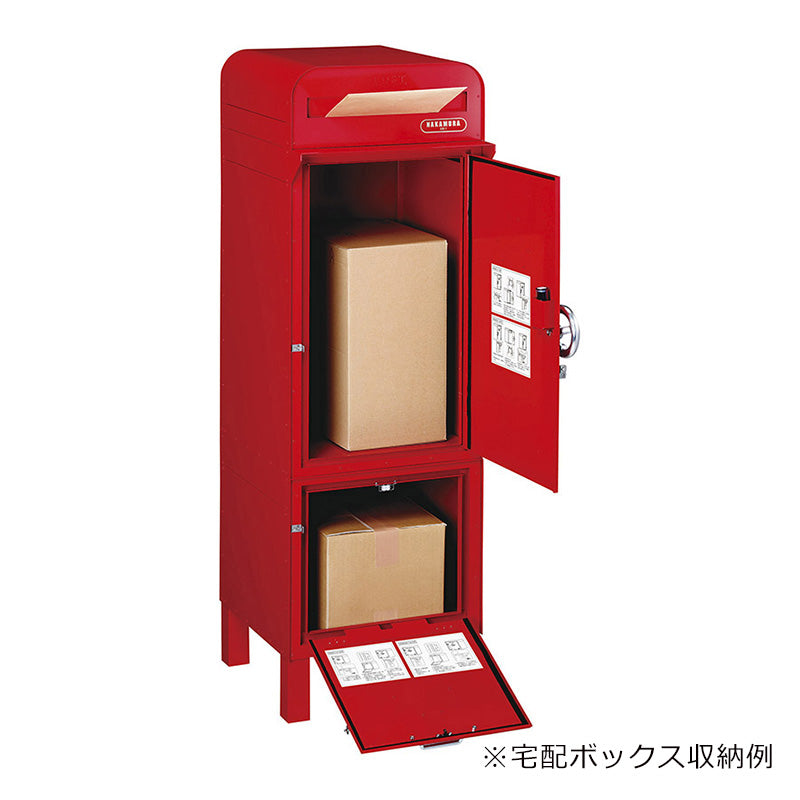 ＤＥＰＯ　ポスト＋宅配ＢＯＸ１００＋宅配ＢＯＸ８０　右開き　レッドＤＰ－１８１－Ｒ－ＤＰＥ