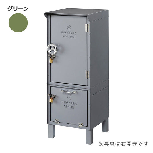ＤＥＰＯ　宅配ＢＯＸ１００＋宅配ＢＯＸ８０　左開き　グリーンＤＰ－１８０－Ｌ－ＤＧＲ
