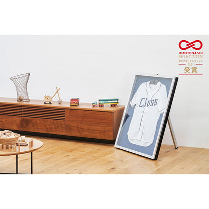 前開き式ユニフォームケース　Ｌ（フレーム：ビター　布：グレー）　ＵＶアクリル